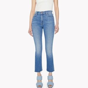 MOTHER  Dazzler Ankle Fray Mid-Rise Light Blue Jeans size 29 (8)